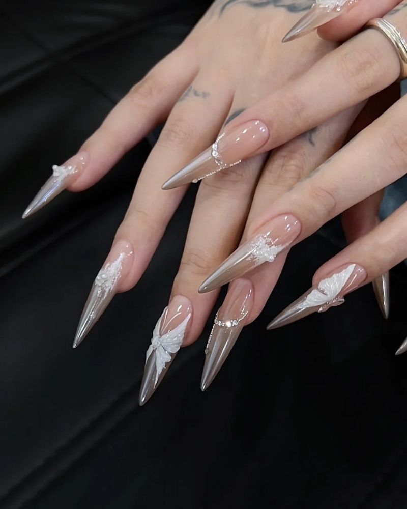 mẫu nail tay nhẹ nhàng