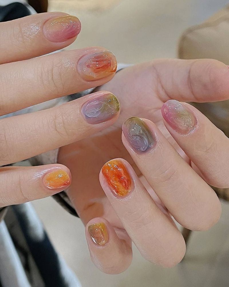 mẫu nail tay nhẹ nhàng